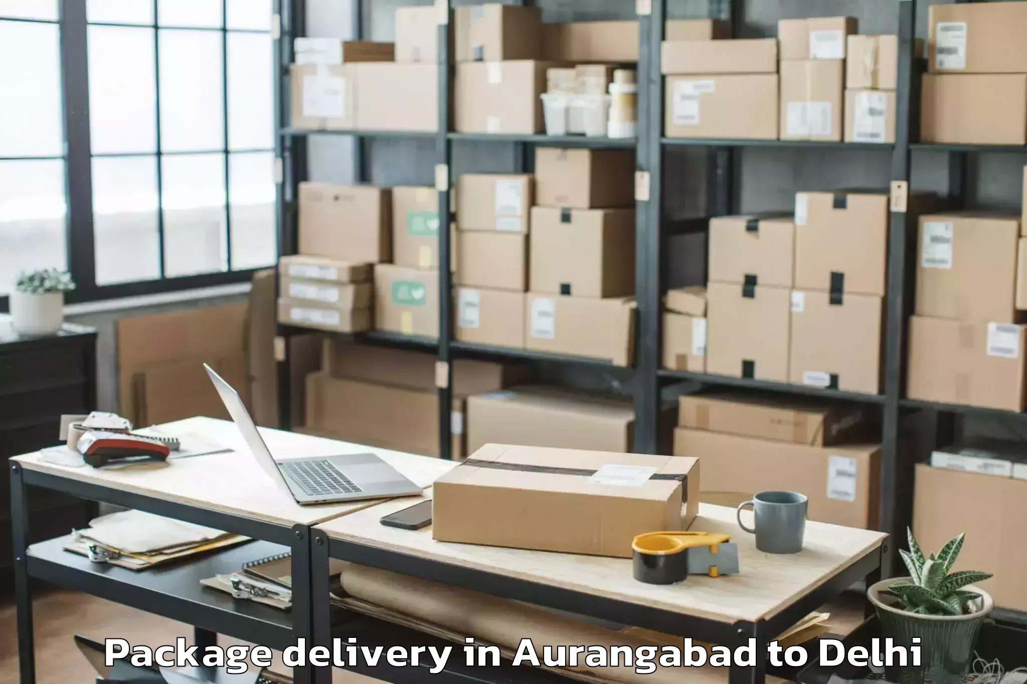 Quality Aurangabad to D Mall Rohini Package Delivery